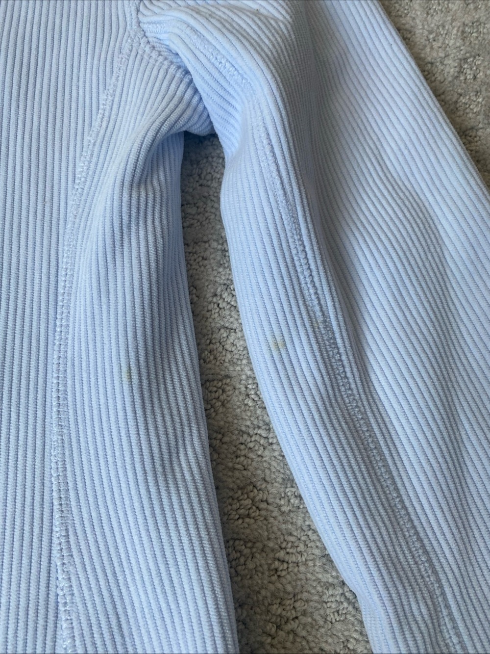 Light Blue Ribbed Zip-Front Jacket - Picture 6 of 8